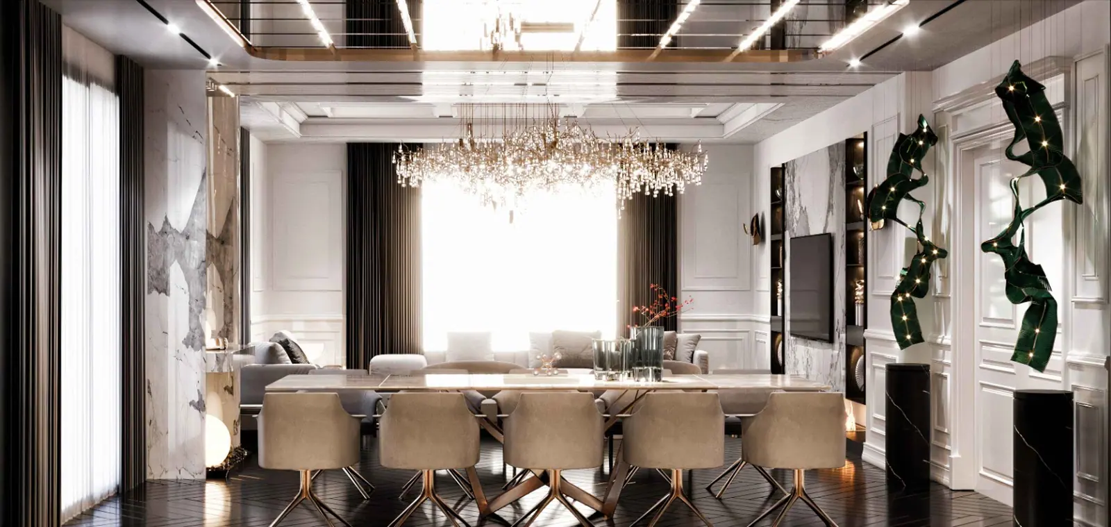 Kristal avizeli yemek salonu — Yedimavi / İstanbul, Zeytinburnu, İstanbul
